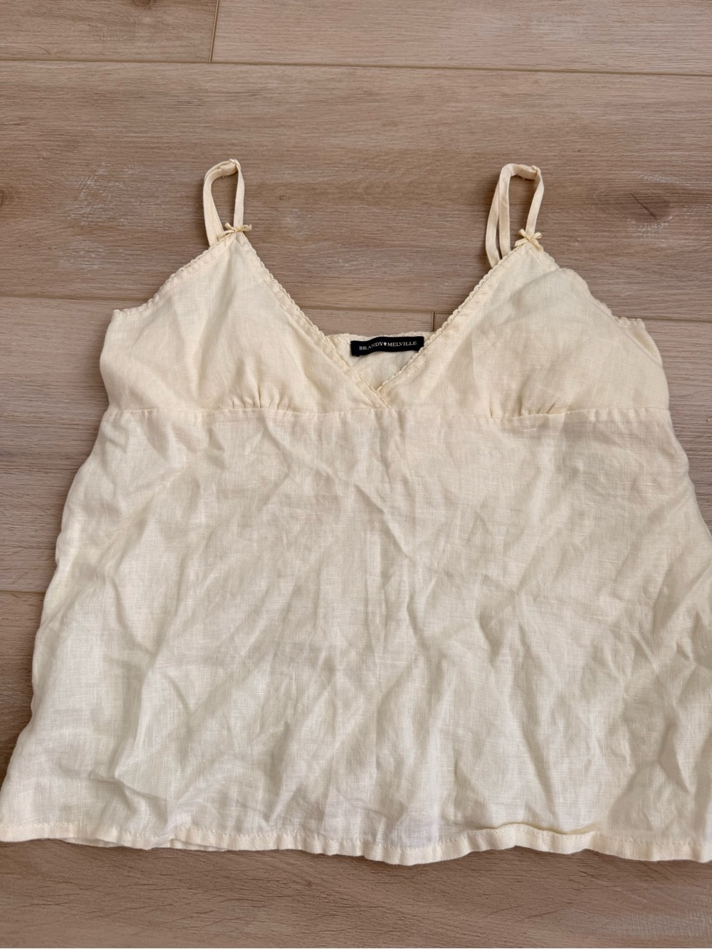 Brandy Melville Edith tank pale yellow